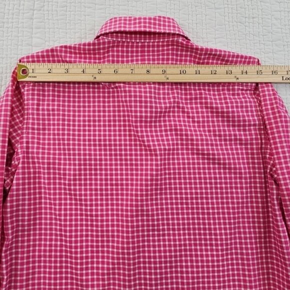 Lauren Ralph Lauren Green Label Shirt Women's Small Pink Check Long Sleeve EUC - Picture 12 of 16